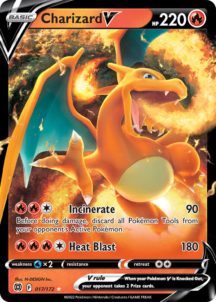 Charizard V-017-Brilliant Stars