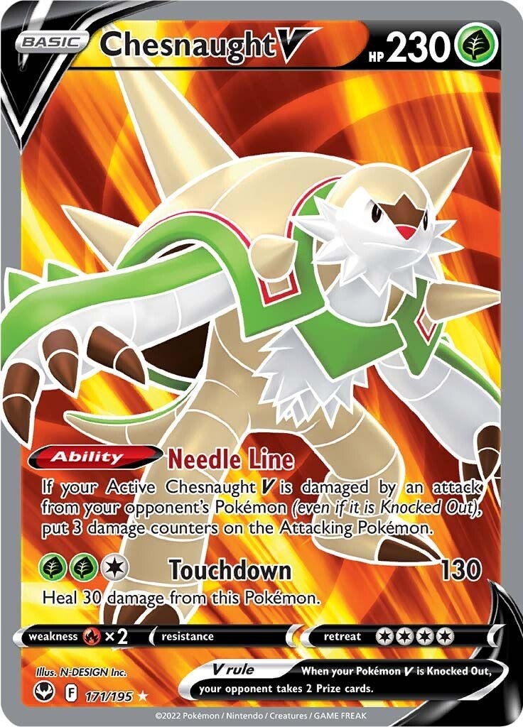 Chesnaught V (Full Art)-silver-tempest-SWSH-171/195