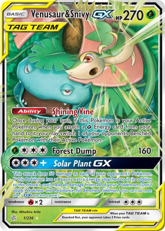 Check de actuele waarde van je Venusaur & SnivyGX 1/236 kaart uit de