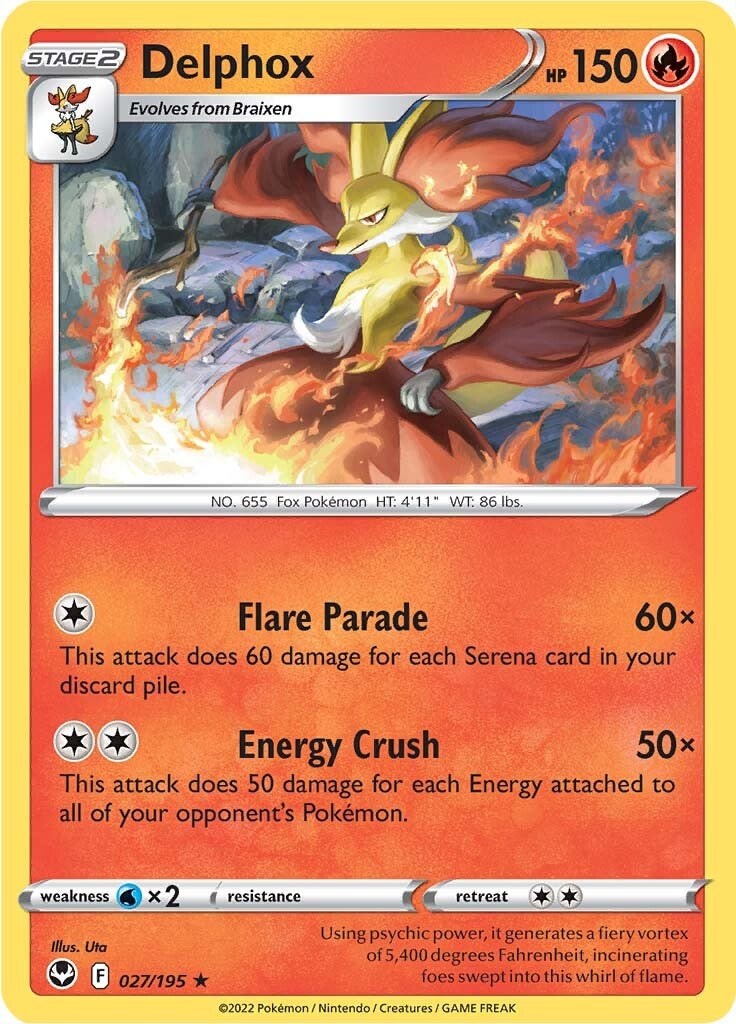 Delphox-silver-tempest-SWSH-027/195