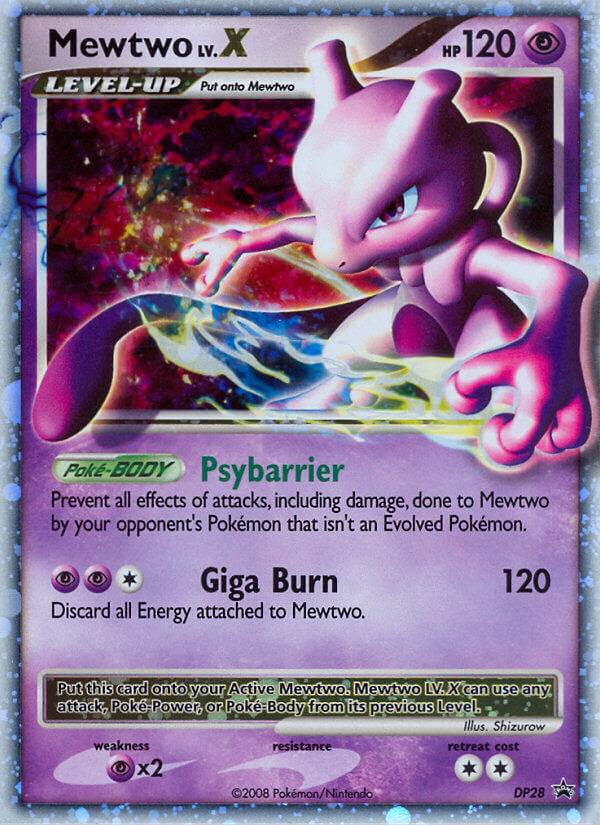 Smerig Verbeteren sympathie Check de actuele waarde van je Mewtwo LV.X DP28 kaart uit de Diamond Pearl  Promos set.