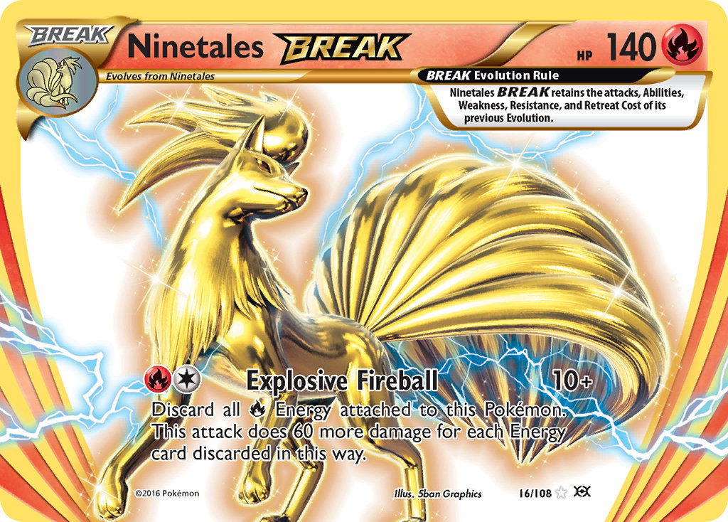 Check waarde van Ninetales BREAK 16/108 uit de Evolutions set.