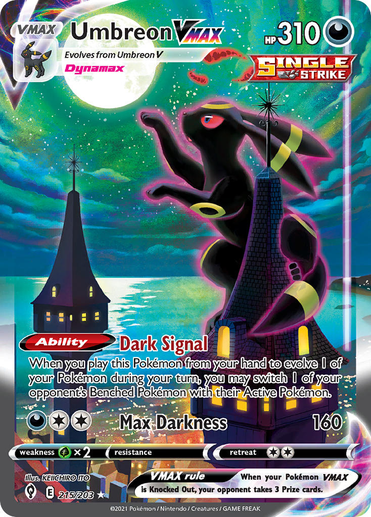 Check de waarde van je Umbreon VMAX uit de Evolving Skies set