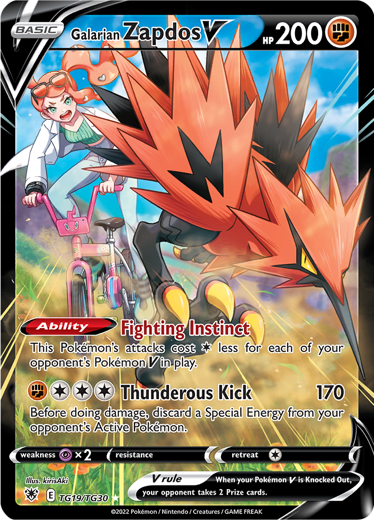 Galarian Zapdos V-TG19-Astral-Radiance