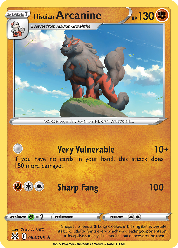 Hisuian Arcanine-084-lost-origin-swsh