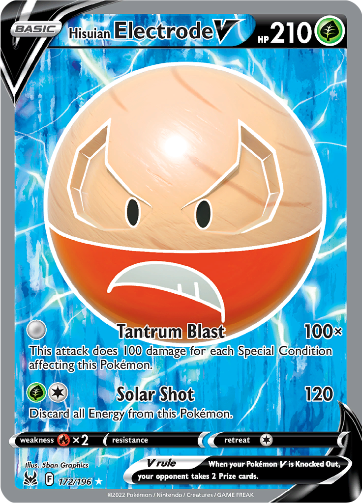 Hisuian Electrode V-172-lost-origin-swsh