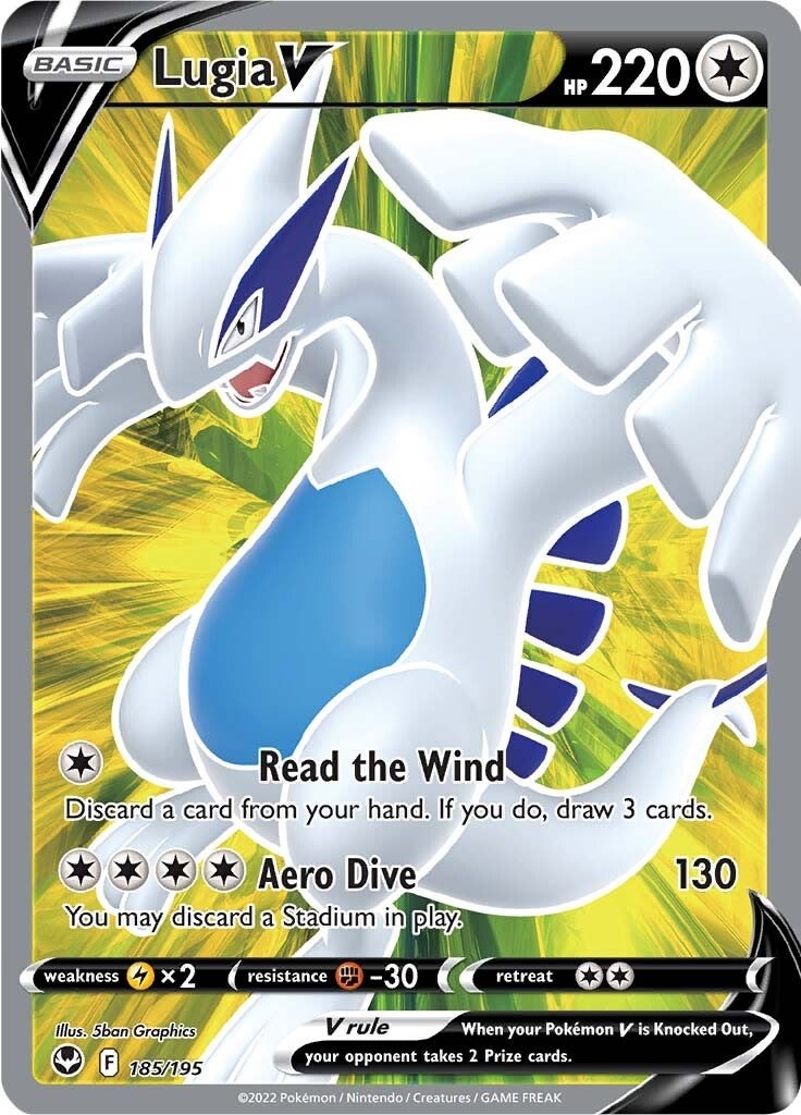 Lugia V (Full Art)-silver-tempest-SWSH-185/195