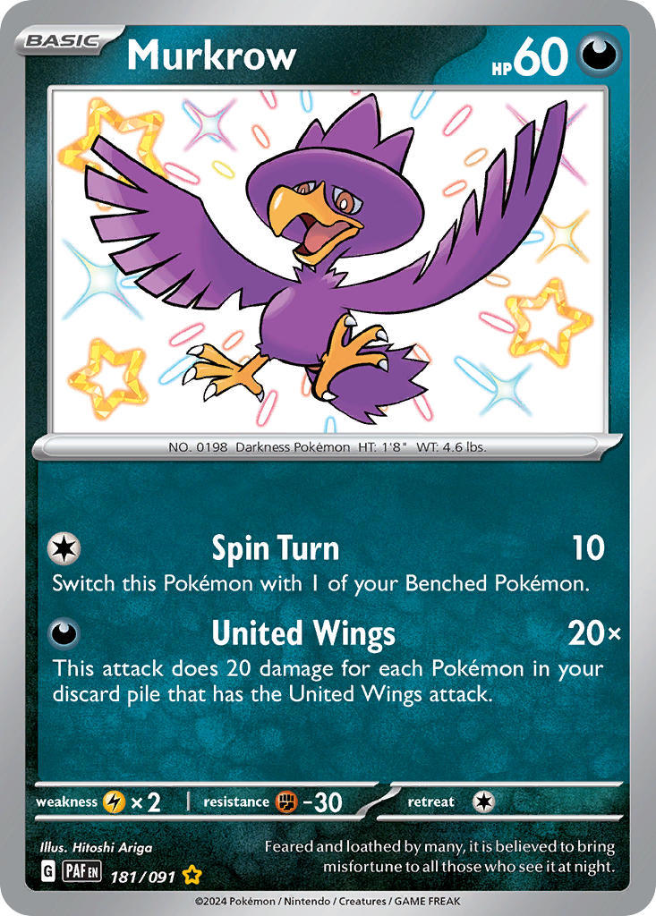 Murkrow-181-Paldean Fates