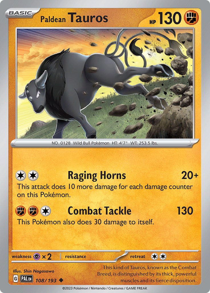 Paldean Tauros-108-paldea-evolved