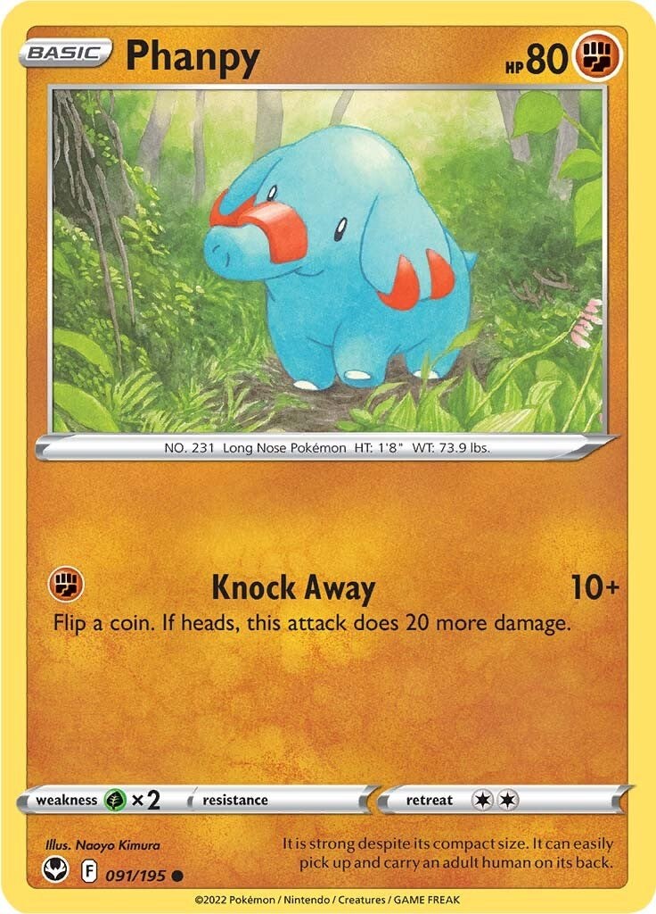 Phanpy-silver-tempest-SWSH-091/195