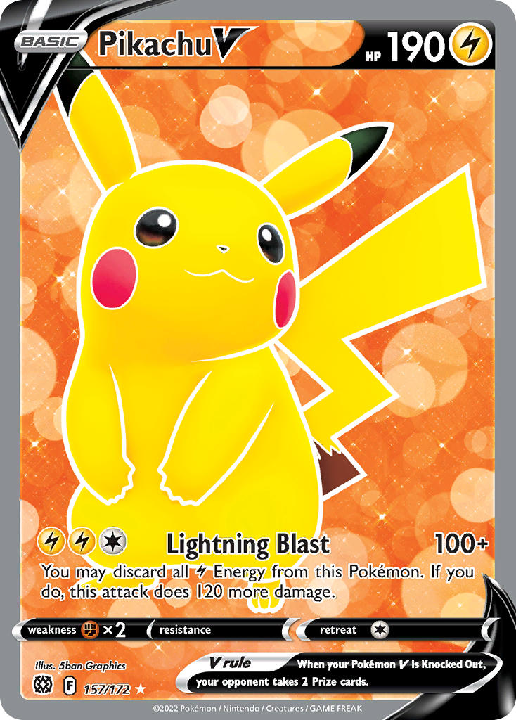 Pikachu V-157-Brilliant Stars