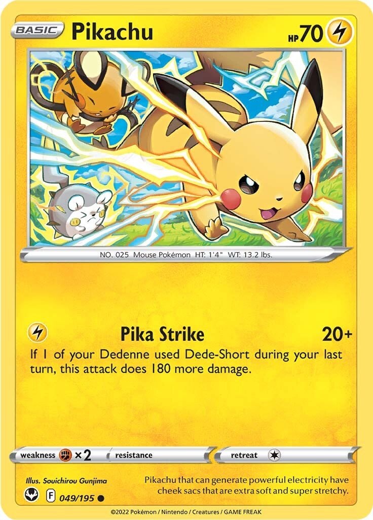 Pikachu-silver-tempest-SWSH-049/195