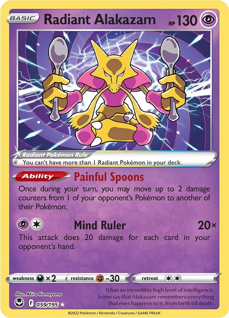 Radiant Alakazam-silver-tempest-SWSH-059/195