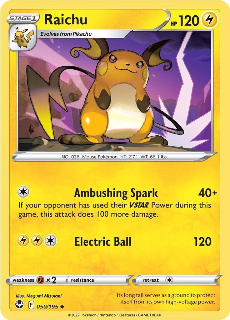 Raichu-silver-tempest-SWSH-050/195