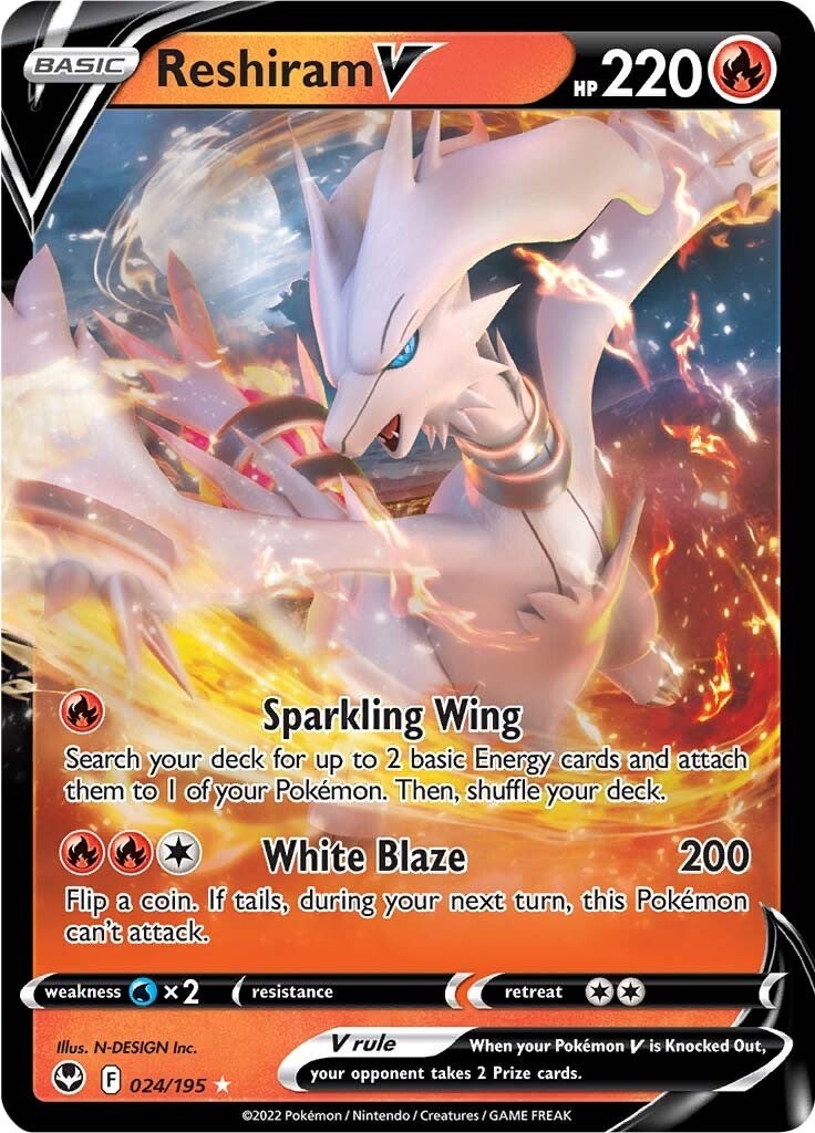 Reshiram V-silver-tempest-SWSH-024/195