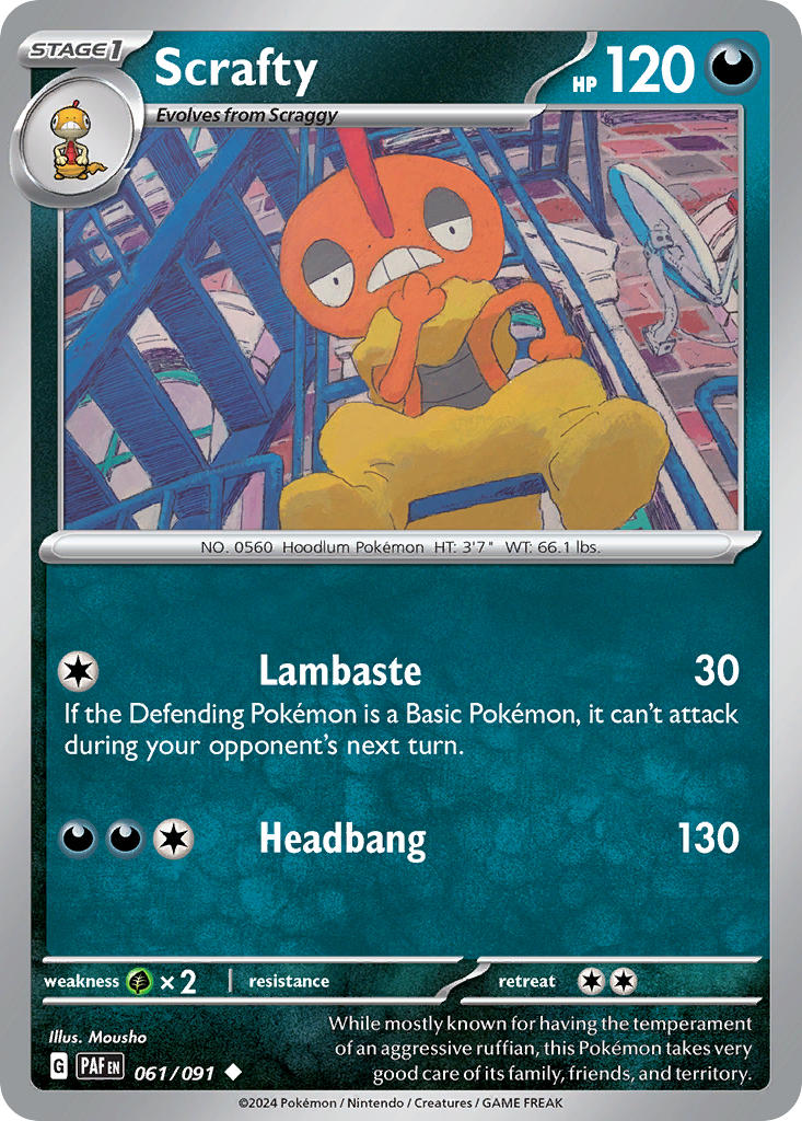 Scrafty-061-Paldean Fates