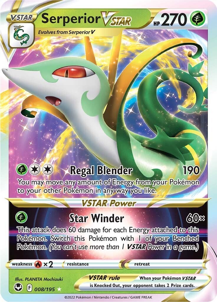 Serperior VSTAR-silver-tempest-SWSH-008/195