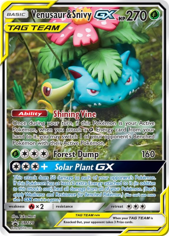 Check de actuele waarde van je Venusaur & SnivyGX SM229 kaart uit de
