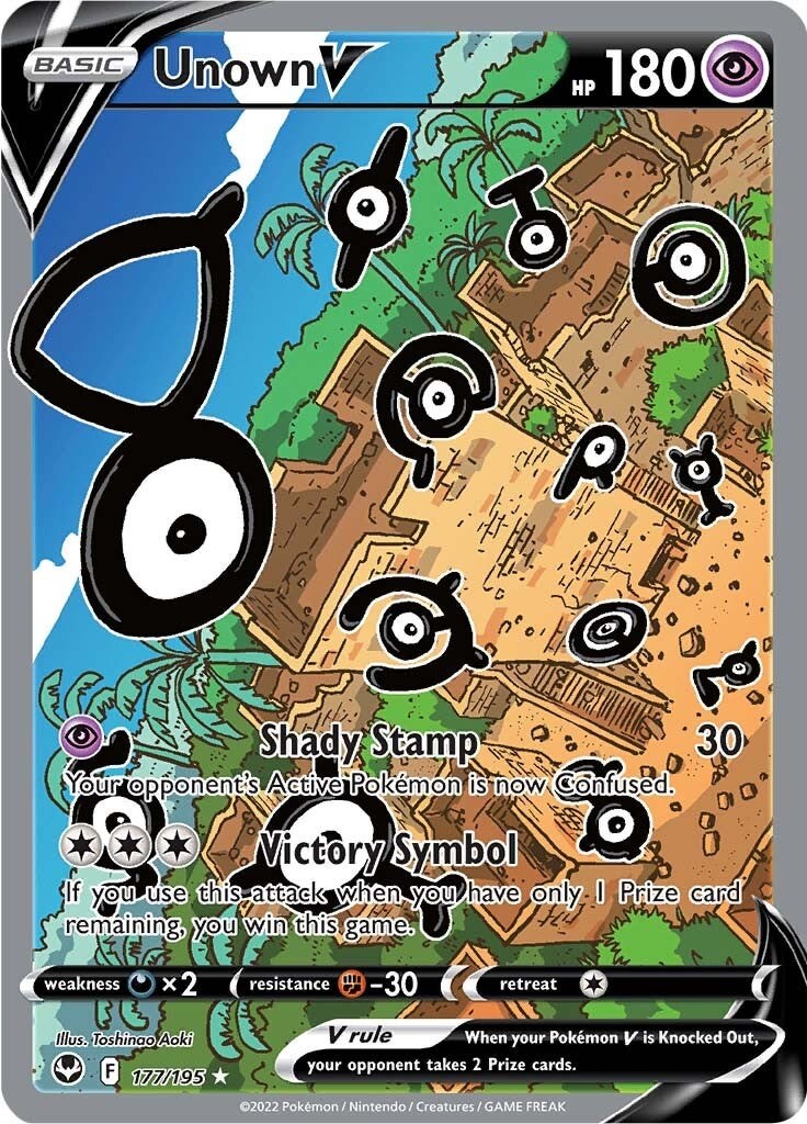 Unown V  (Alternate Full Art)-silver-tempest-SWSH-177/195