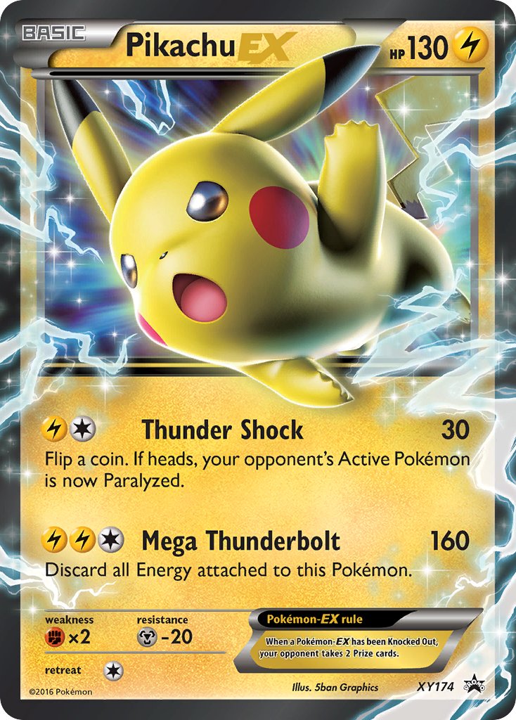 Check actuele waarde van je Pikachu-EX XY174 kaart uit de XY Promos set.