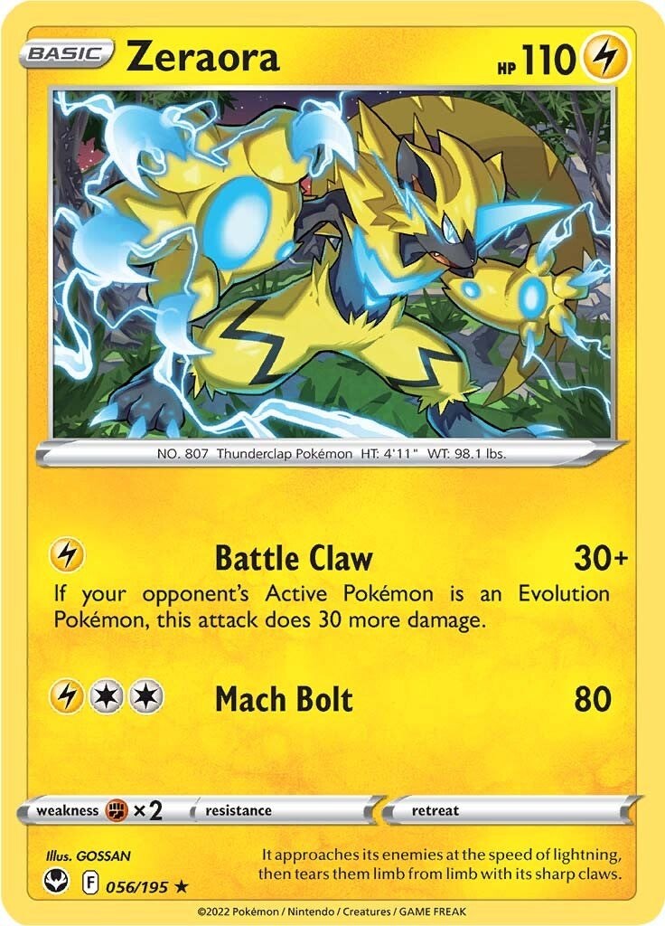 Zeraora-silver-tempest-SWSH-056/195