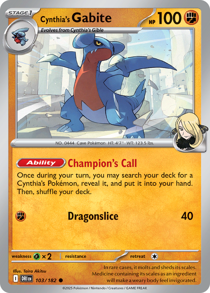 Cynthia's Gabite-103-Destined Rivals