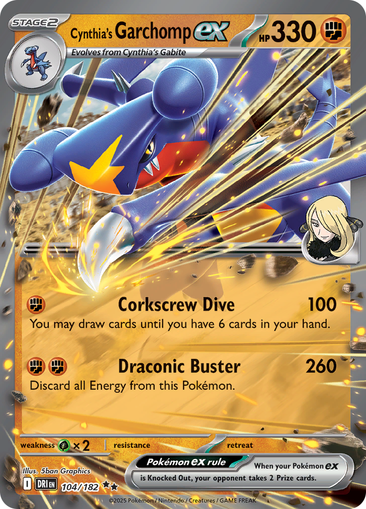 Cynthia's Garchomp ex-104-Destined Rivals