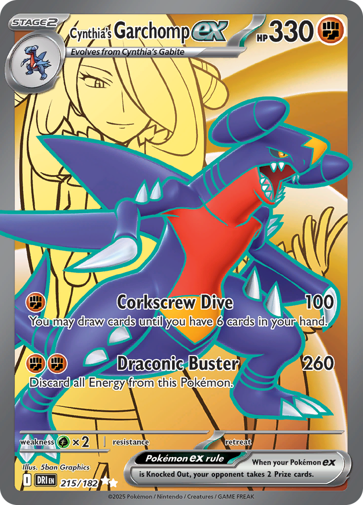 Cynthia's Garchomp ex-215-Destined Rivals