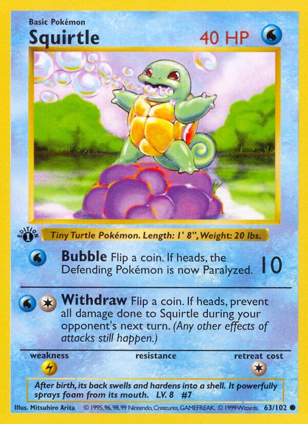 Voorzitter AIDS Bezwaar Check de actuele waarde van je Squirtle 63/102 kaart uit de Base Set set.