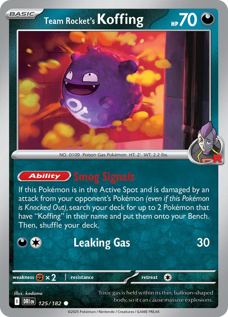 Team Rocket's Koffing-125-Destined Rivals