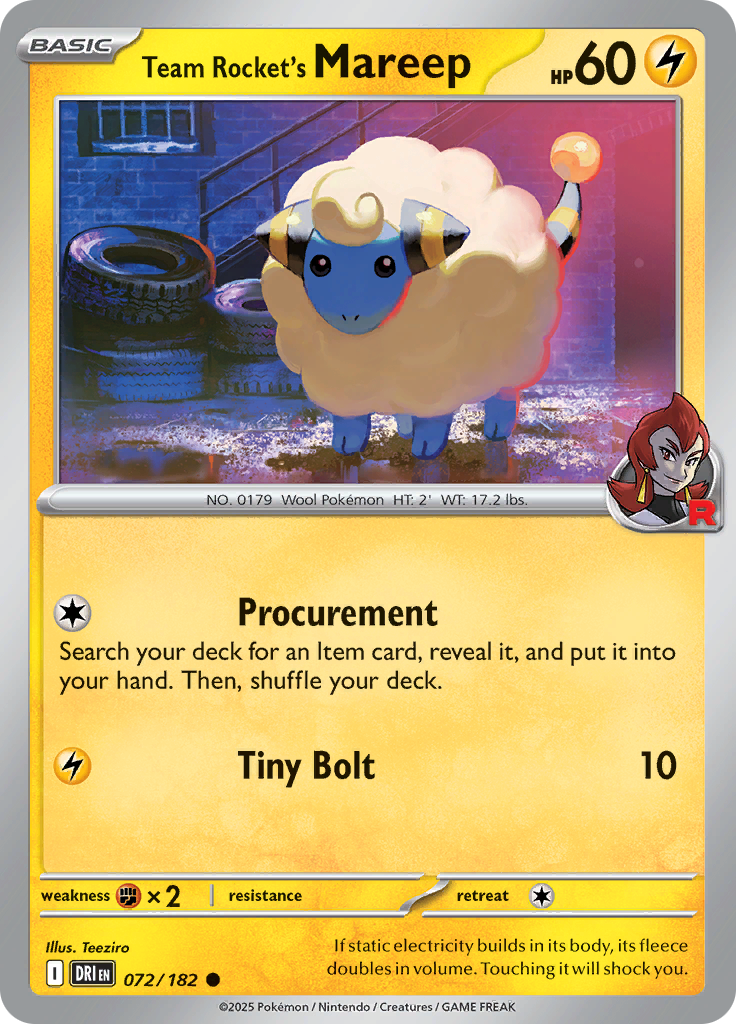 Team Rocket's Mareep-72-Destined Rivals