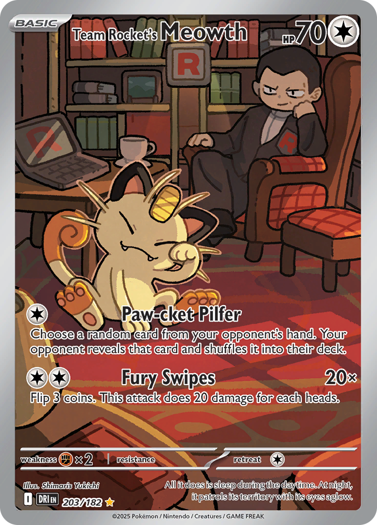 Team Rocket's Meowth-203-Destined Rivals