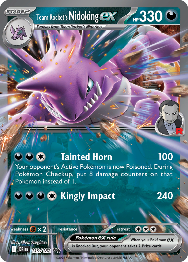 Team Rocket's Nidoking ex-119-Destined Rivals