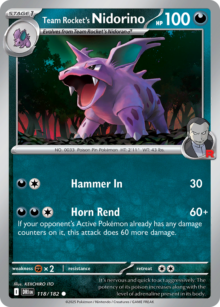 Team Rocket's Nidorino-118-Destined Rivals